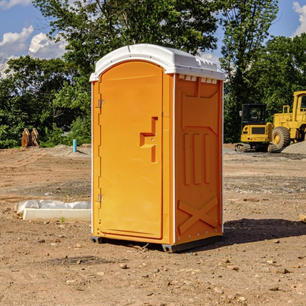 how often are the portable restrooms cleaned and serviced during a rental period in Simpson County Mississippi